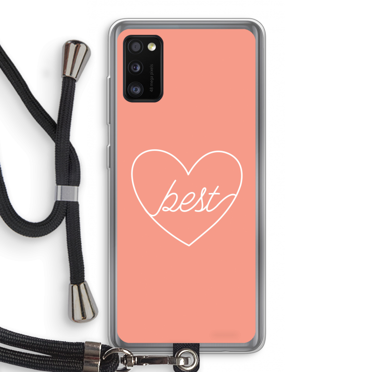Best heart: Samsung Galaxy A41 Transparant Hoesje met koord