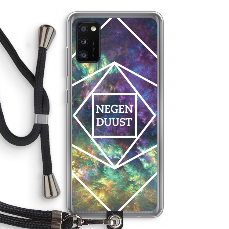 Negenduust ruimte: Samsung Galaxy A41 Transparant Hoesje met koord
