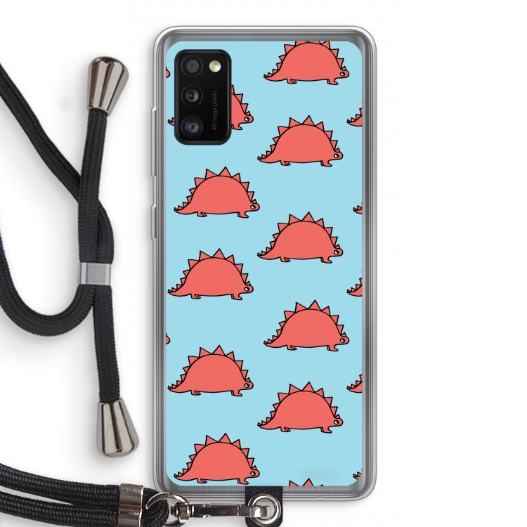 Dinosawrr: Samsung Galaxy A41 Transparant Hoesje met koord