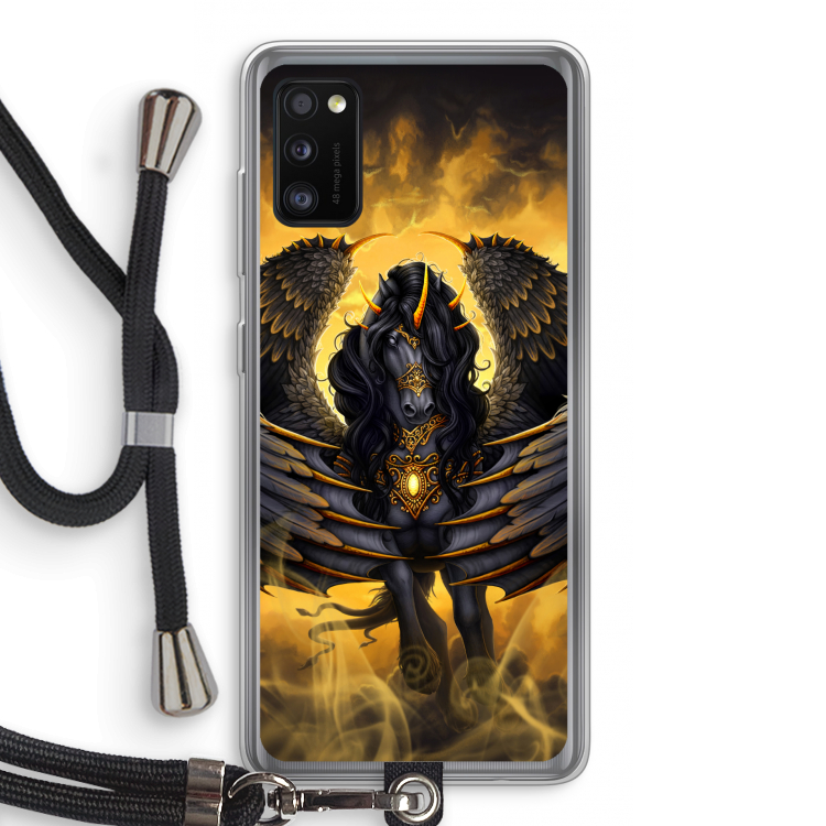 Pegasus: Samsung Galaxy A41 Transparant Hoesje met koord