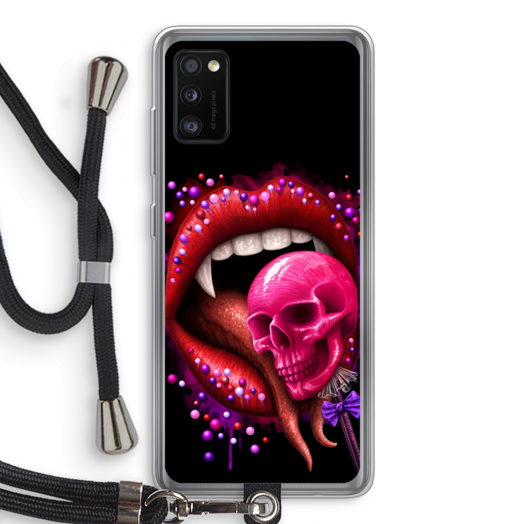 Dodelijk zoet: Samsung Galaxy A41 Transparant Hoesje met koord