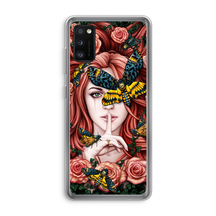 Lady Moth: Samsung Galaxy A41 Transparant Hoesje