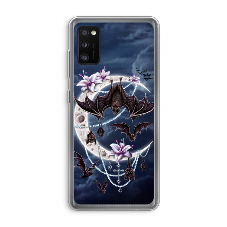 Vleermuizen Maan: Samsung Galaxy A41 Transparant Hoesje