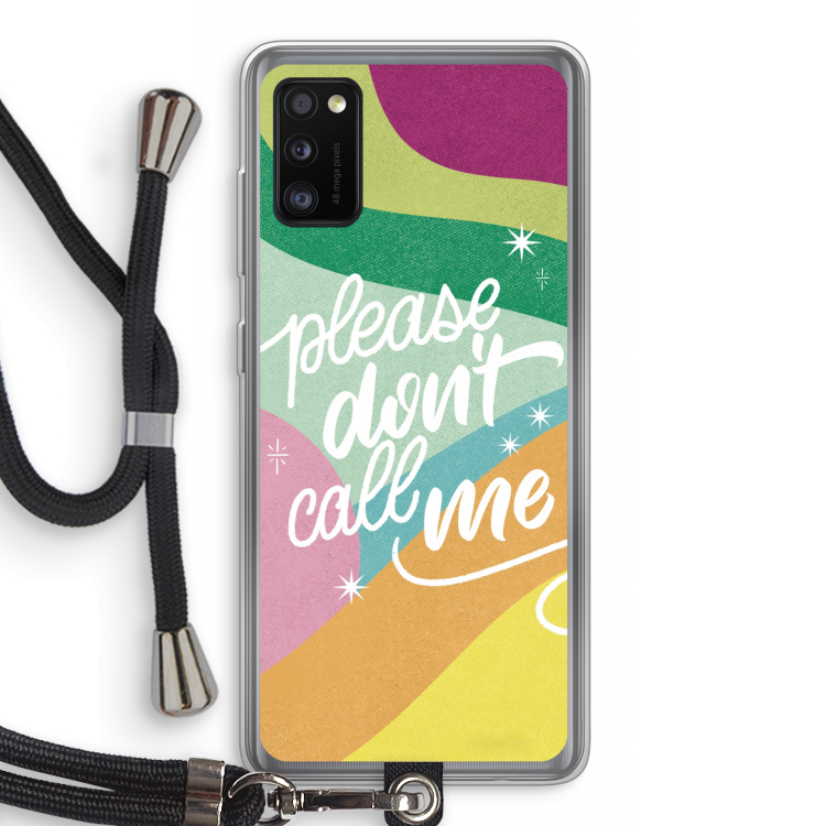 Don't call: Samsung Galaxy A41 Transparant Hoesje met koord