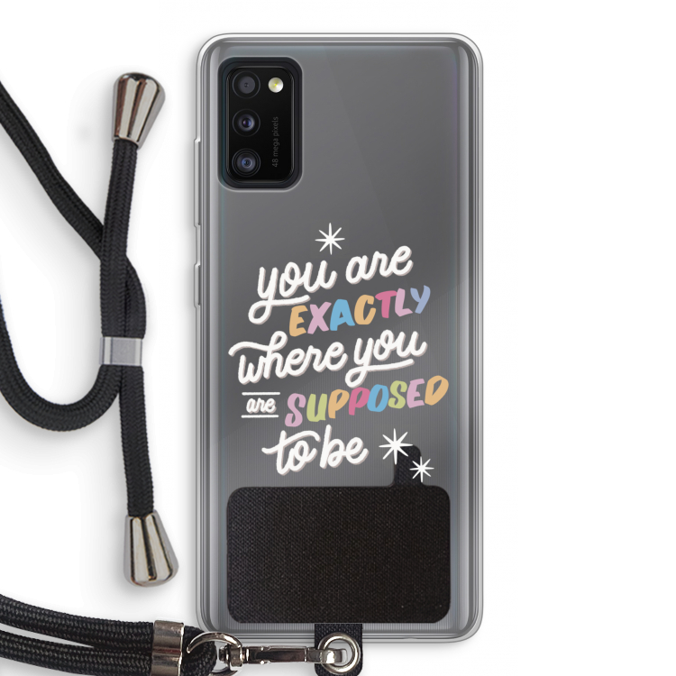 Right Place: Samsung Galaxy A41 Transparant Hoesje met koord