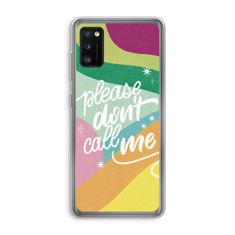 Don't call: Samsung Galaxy A41 Transparant Hoesje
