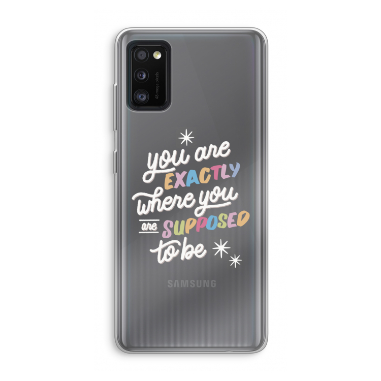 Right Place: Samsung Galaxy A41 Transparant Hoesje