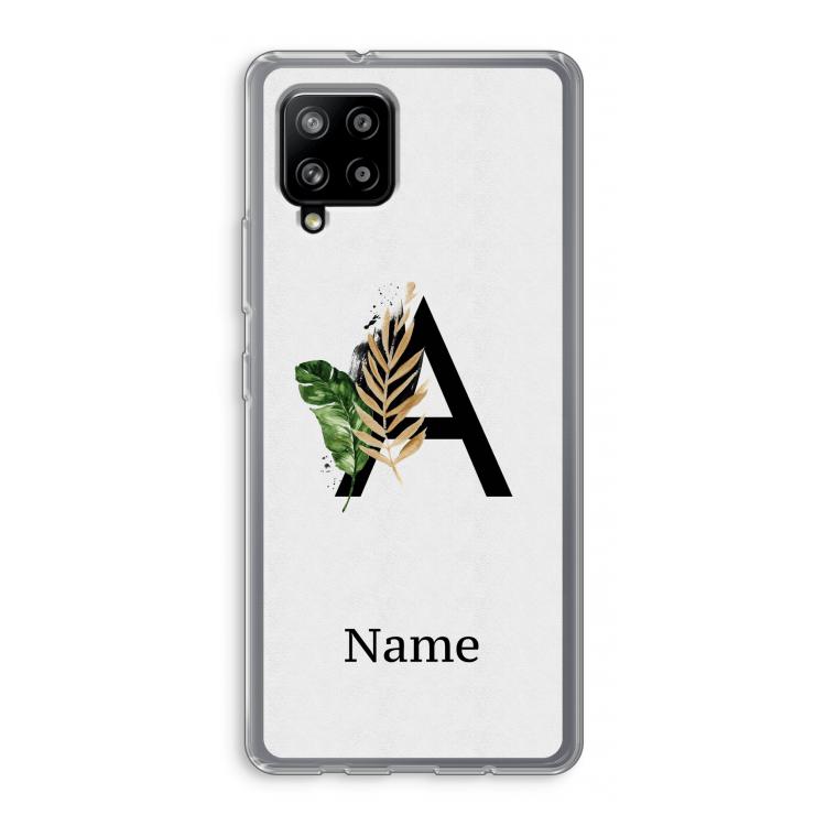Charcoal Flora: Samsung Galaxy A42 5G Transparant Hoesje