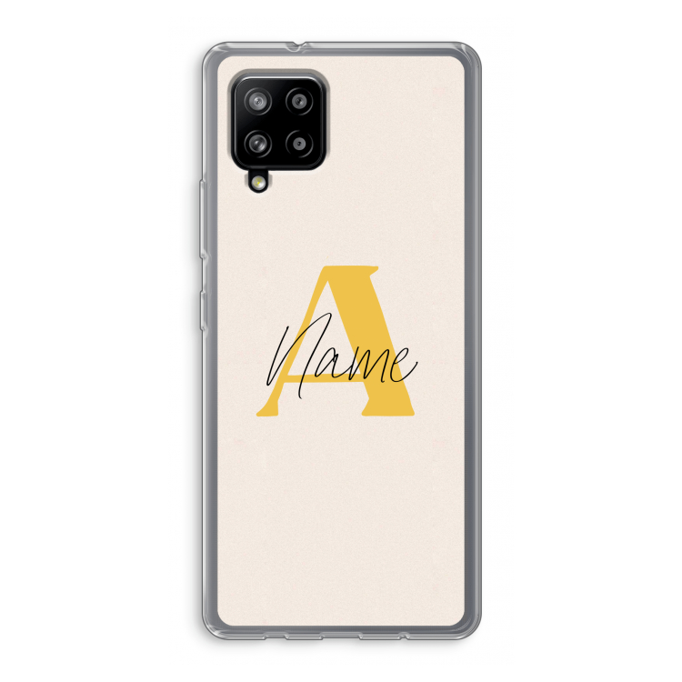 Amber Script: Samsung Galaxy A42 5G Transparant Hoesje