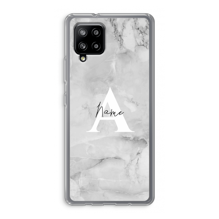 Ivory Marble: Samsung Galaxy A42 5G Transparant Hoesje