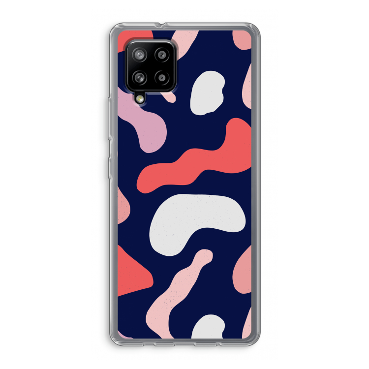 Memphis Shapes Pink: Samsung Galaxy A42 5G Transparant Hoesje