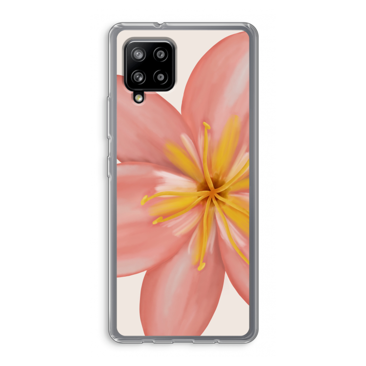 Pink Ellila Flower: Samsung Galaxy A42 5G Transparant Hoesje
