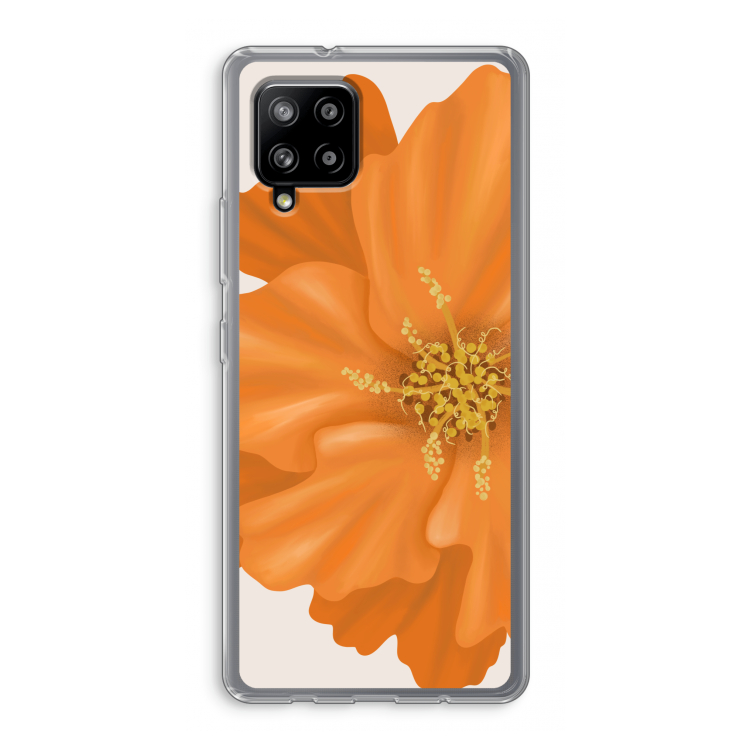 Orange Ellila flower: Samsung Galaxy A42 5G Transparant Hoesje
