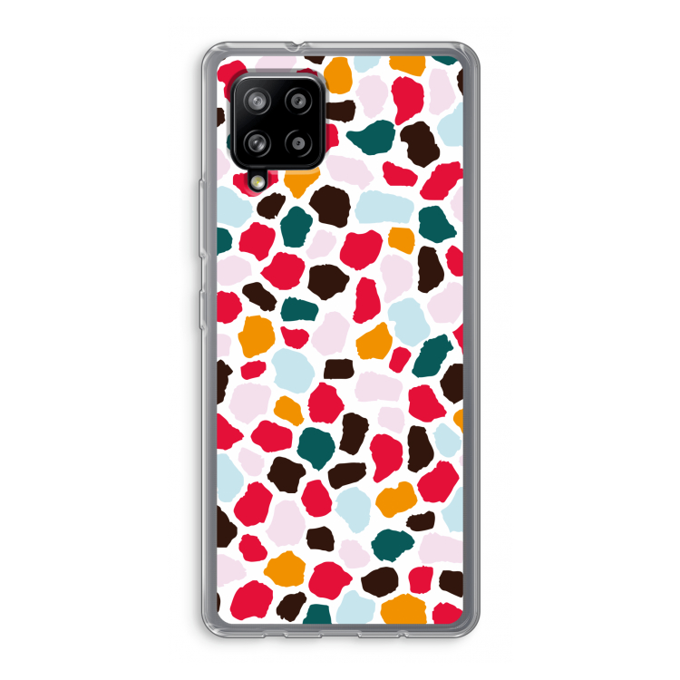 Colored Giraffe: Samsung Galaxy A42 5G Transparant Hoesje