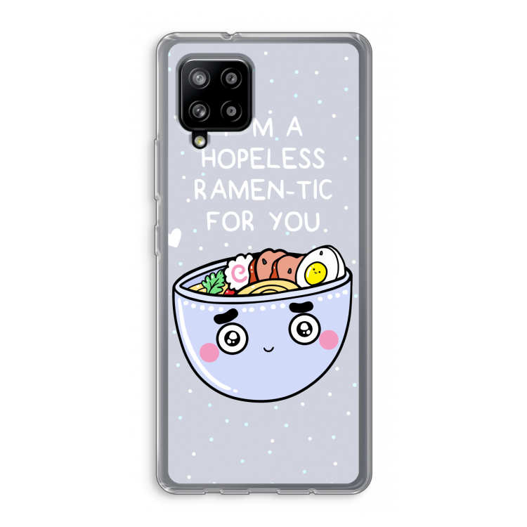 I'm A Hopeless Ramen-Tic For You: Samsung Galaxy A42 5G Transparant Hoesje