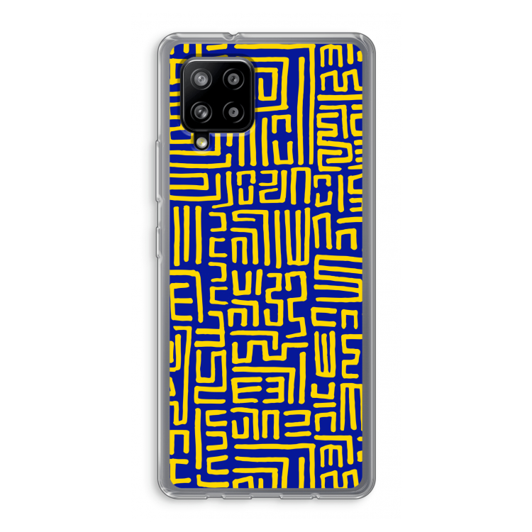 Majorelle Blue Print: Samsung Galaxy A42 5G Transparant Hoesje