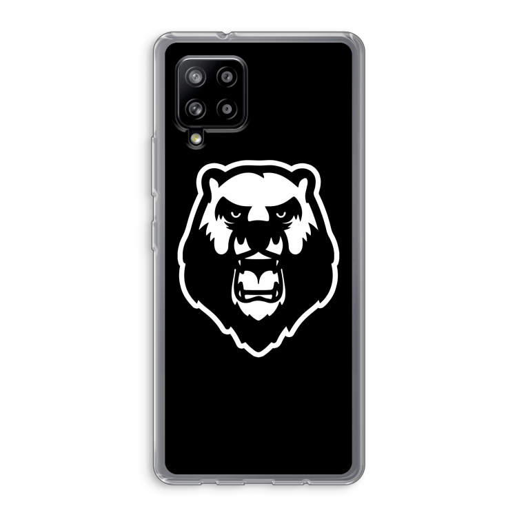 Angry Bear (black): Samsung Galaxy A42 5G Transparant Hoesje