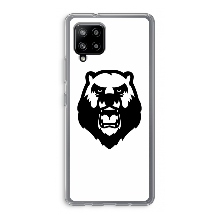 Angry Bear (white): Samsung Galaxy A42 5G Transparant Hoesje