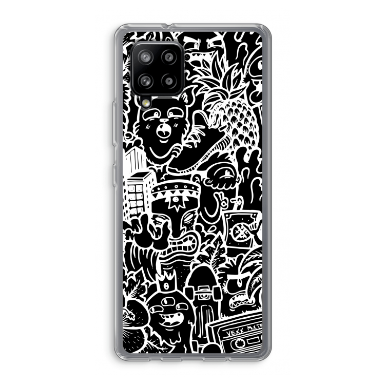 Vexx Black Mixtape: Samsung Galaxy A42 5G Transparant Hoesje