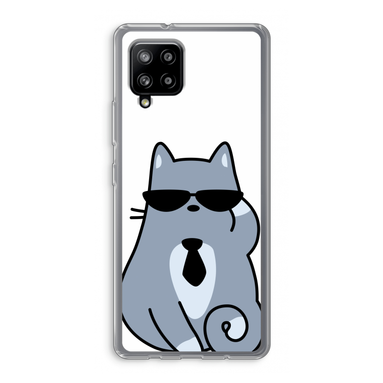 Cool cat: Samsung Galaxy A42 5G Transparant Hoesje