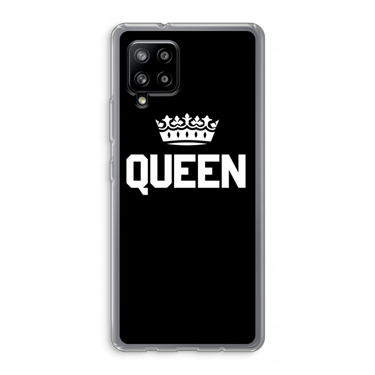 Queen zwart: Samsung Galaxy A42 5G Transparant Hoesje