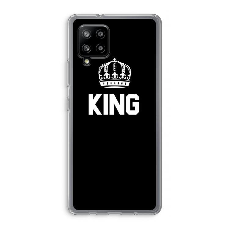 King zwart: Samsung Galaxy A42 5G Transparant Hoesje