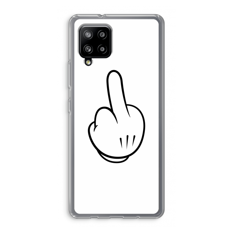 Middle finger white: Samsung Galaxy A42 5G Transparant Hoesje