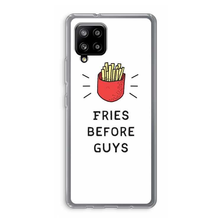 Fries before guys: Samsung Galaxy A42 5G Transparant Hoesje