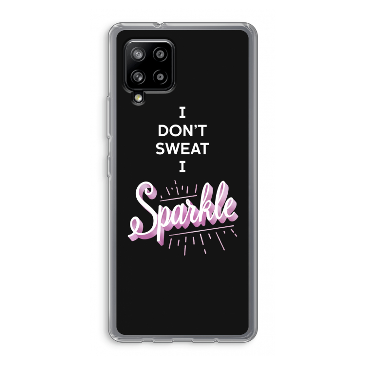 Sparkle quote: Samsung Galaxy A42 5G Transparant Hoesje