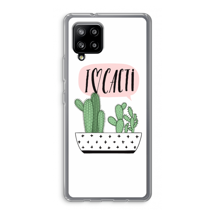 I love cacti: Samsung Galaxy A42 5G Transparant Hoesje