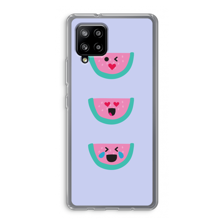 Smiley watermeloen: Samsung Galaxy A42 5G Transparant Hoesje