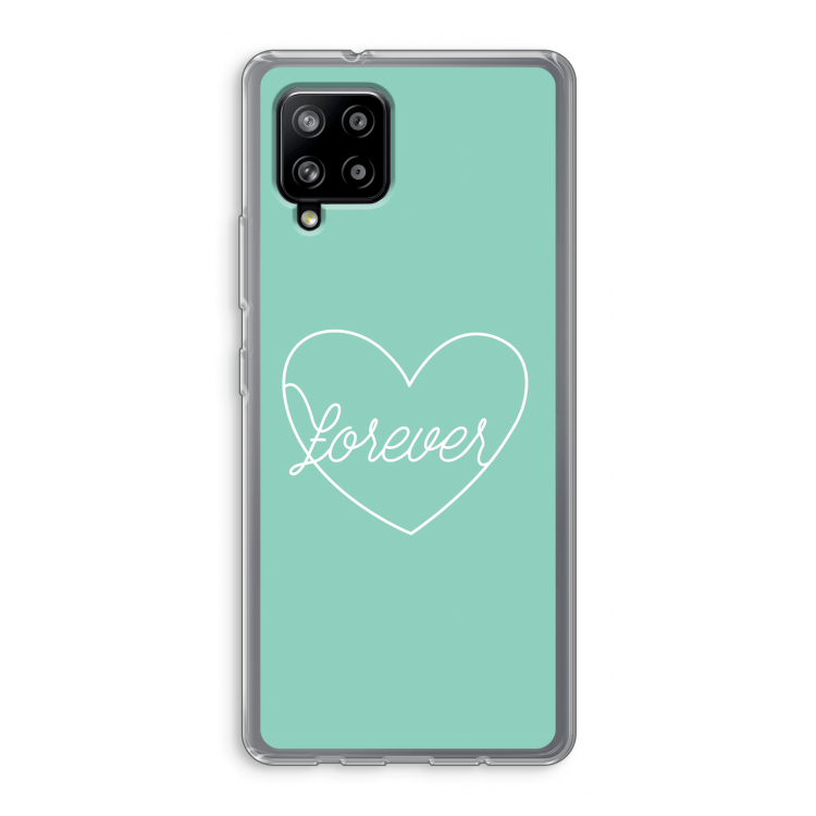 Forever heart pastel: Samsung Galaxy A42 5G Transparant Hoesje