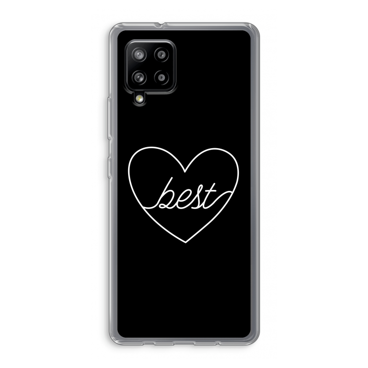 Best heart black: Samsung Galaxy A42 5G Transparant Hoesje