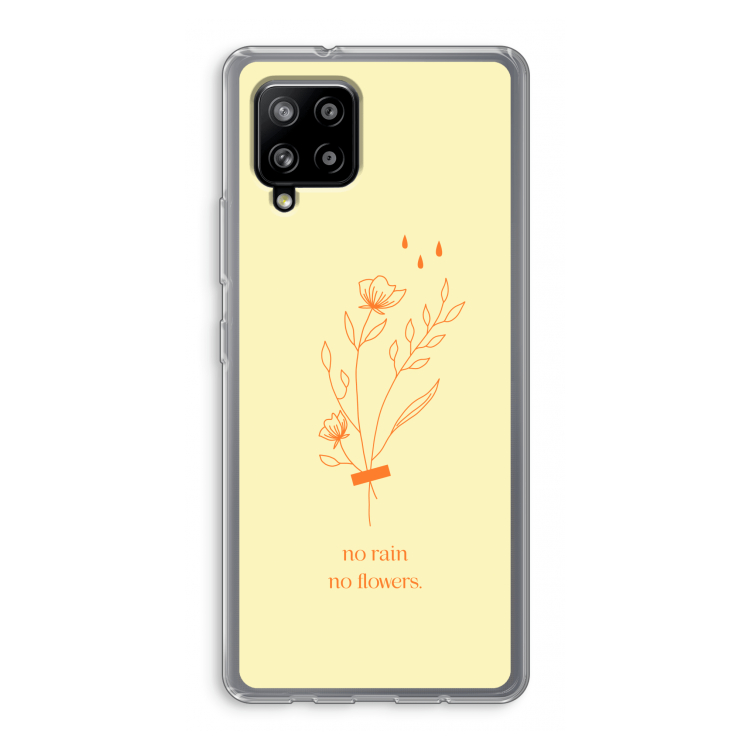 No rain no flowers: Samsung Galaxy A42 5G Transparant Hoesje