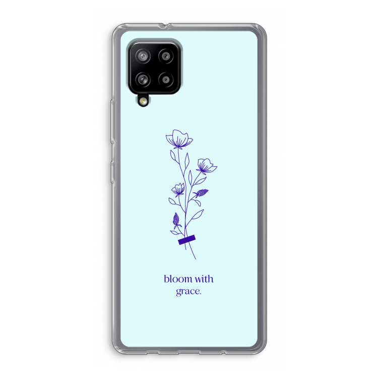 Bloom with grace: Samsung Galaxy A42 5G Transparant Hoesje