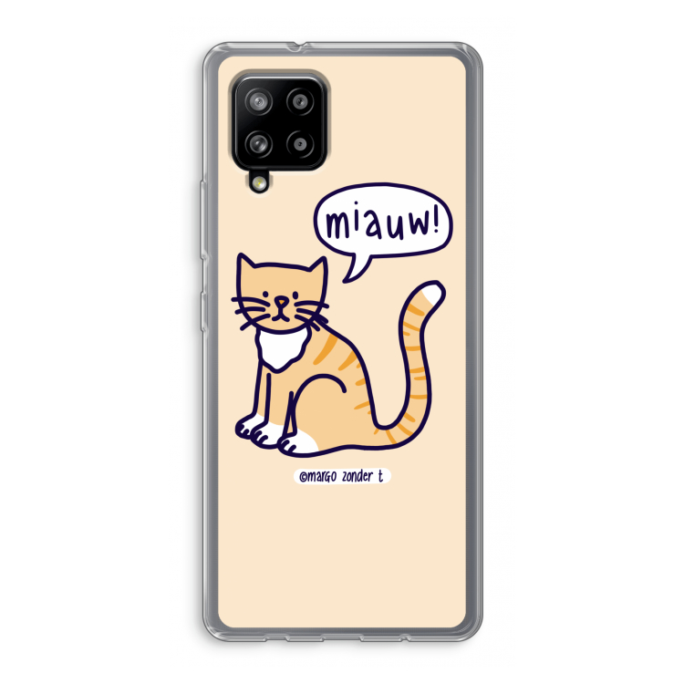Miauw: Samsung Galaxy A42 5G Transparant Hoesje