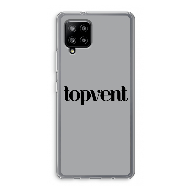 Topvent Grijs Zwart: Samsung Galaxy A42 5G Transparant Hoesje