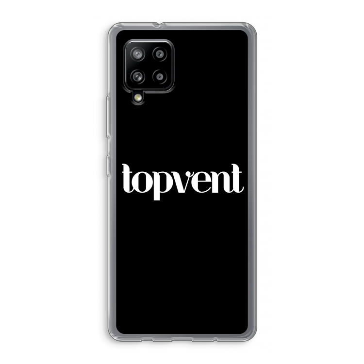 Topvent Zwart: Samsung Galaxy A42 5G Transparant Hoesje
