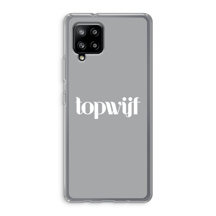 Topwijf Grijs Wit: Samsung Galaxy A42 5G Transparant Hoesje