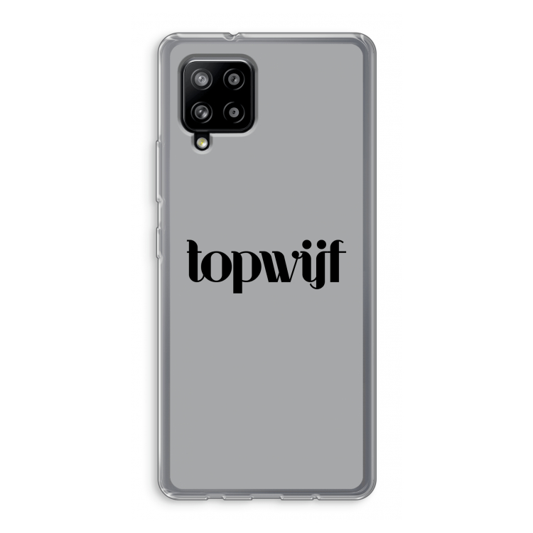 Topwijf Grijs Zwart: Samsung Galaxy A42 5G Transparant Hoesje