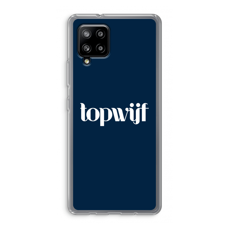 Topwijf Navy: Samsung Galaxy A42 5G Transparant Hoesje