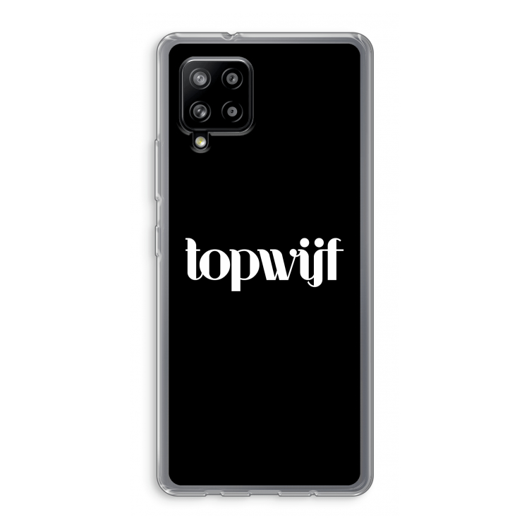 Topwijf Zwart: Samsung Galaxy A42 5G Transparant Hoesje