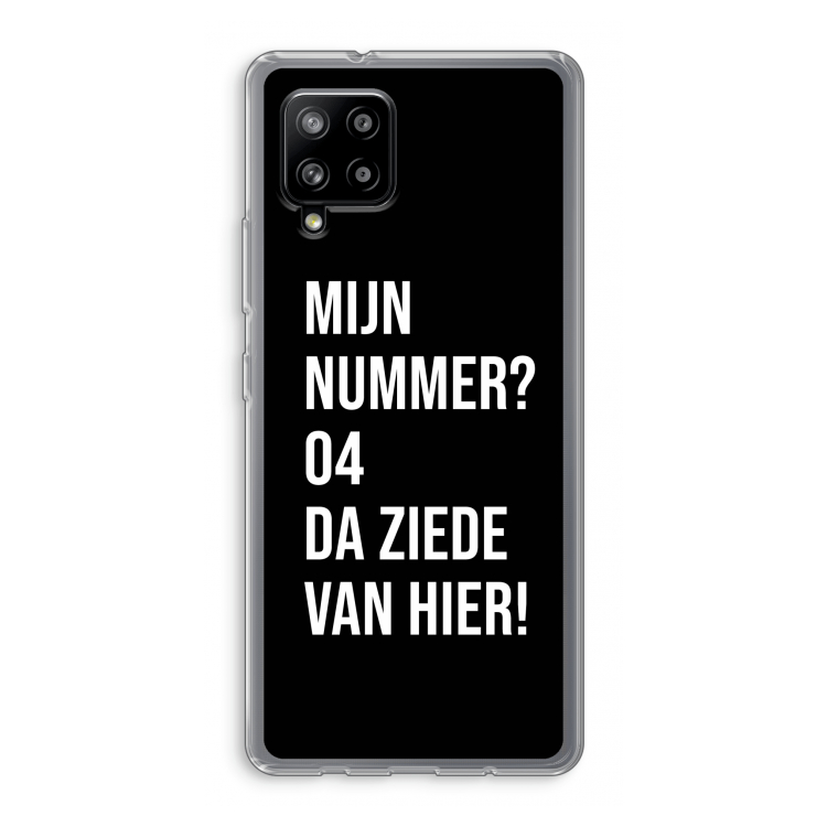 Da ziede van hier - Zwart: Samsung Galaxy A42 5G Transparant Hoesje