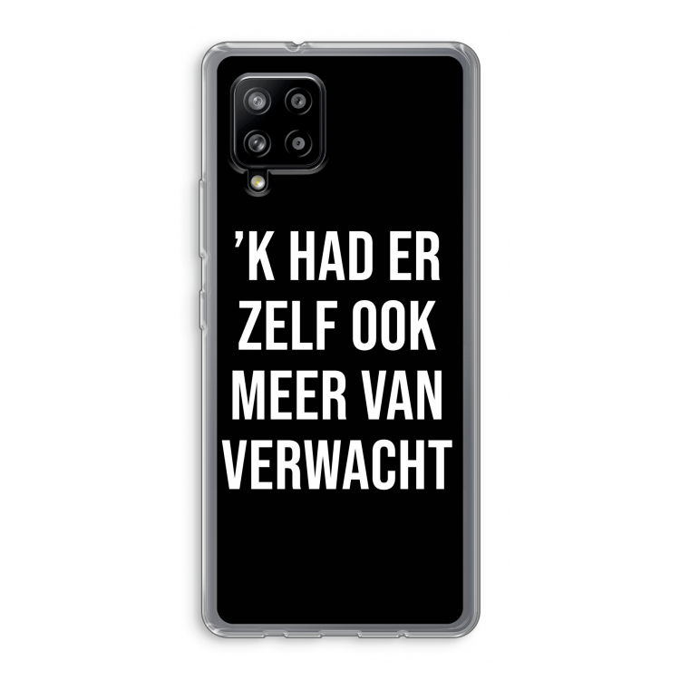 Meer verwacht - Zwart: Samsung Galaxy A42 5G Transparant Hoesje
