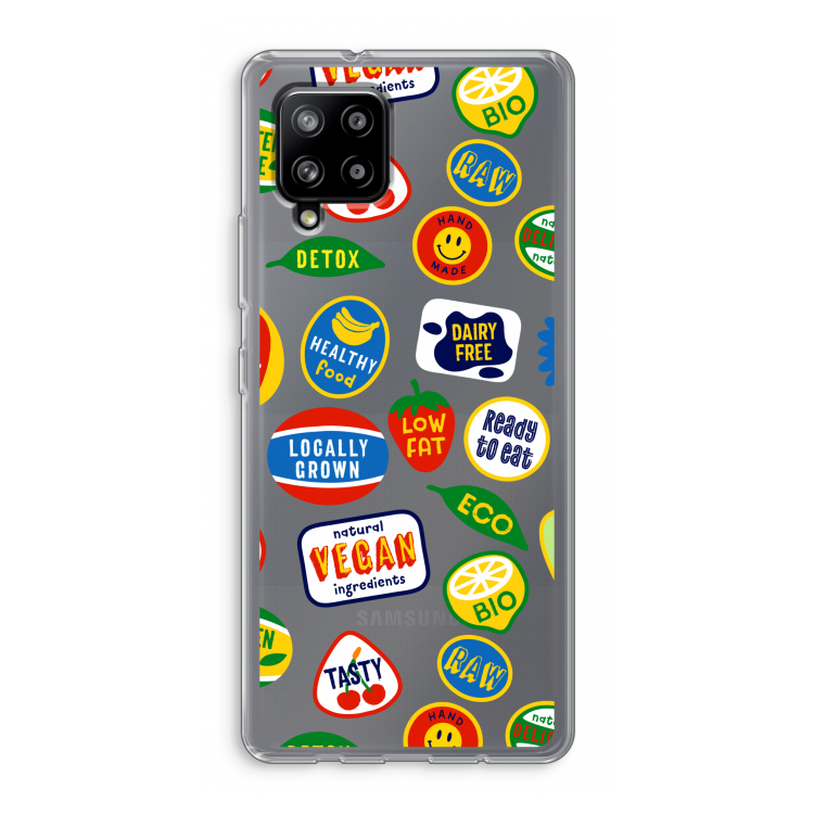 Fruitsticker: Samsung Galaxy A42 5G Transparant Hoesje