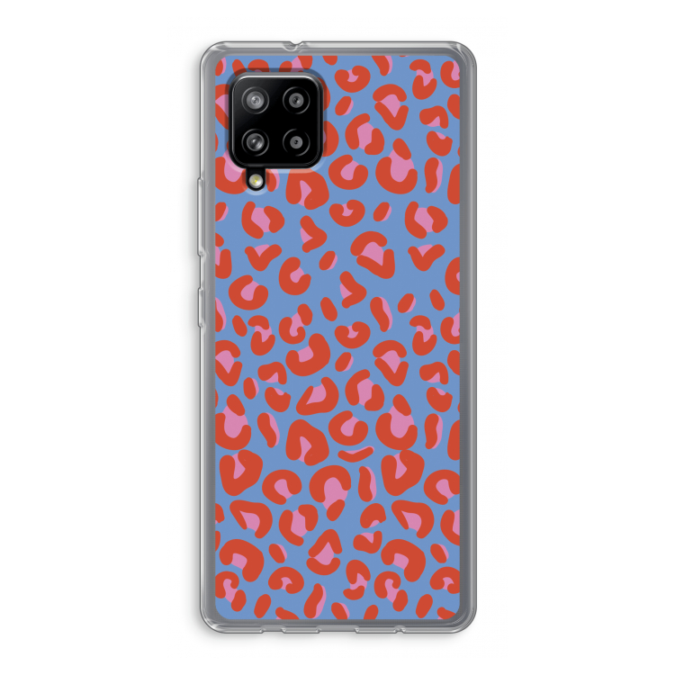 Leopard blue: Samsung Galaxy A42 5G Transparant Hoesje