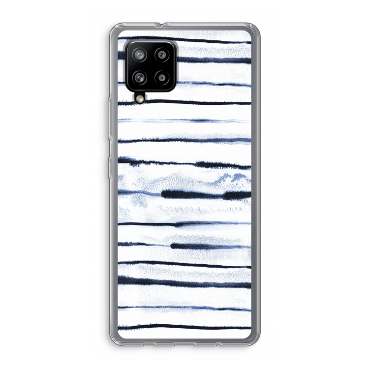 Ink Stripes: Samsung Galaxy A42 5G Transparant Hoesje