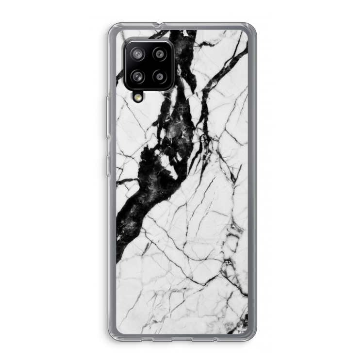 Witte marmer 2: Samsung Galaxy A42 5G Transparant Hoesje