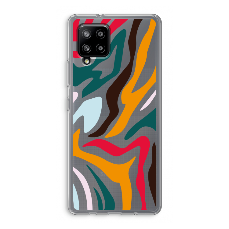Colored Zebra: Samsung Galaxy A42 5G Transparant Hoesje