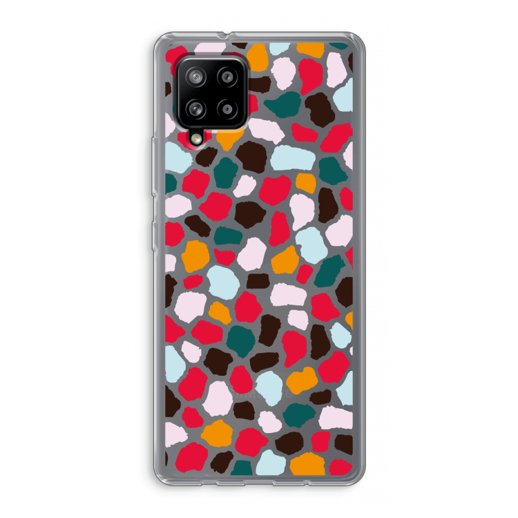 Colored Giraffe: Samsung Galaxy A42 5G Transparant Hoesje